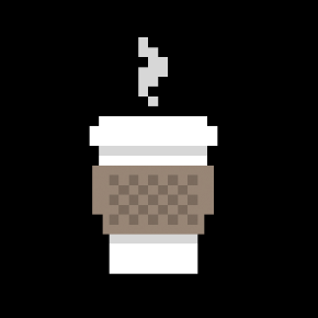 Robot Juice Pixelated Coffee Shirt