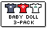 Baby Doll 3-Pack Button