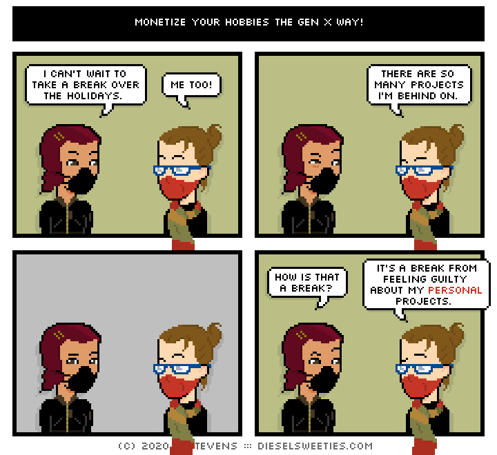 this is a diesel sweeties comic strip