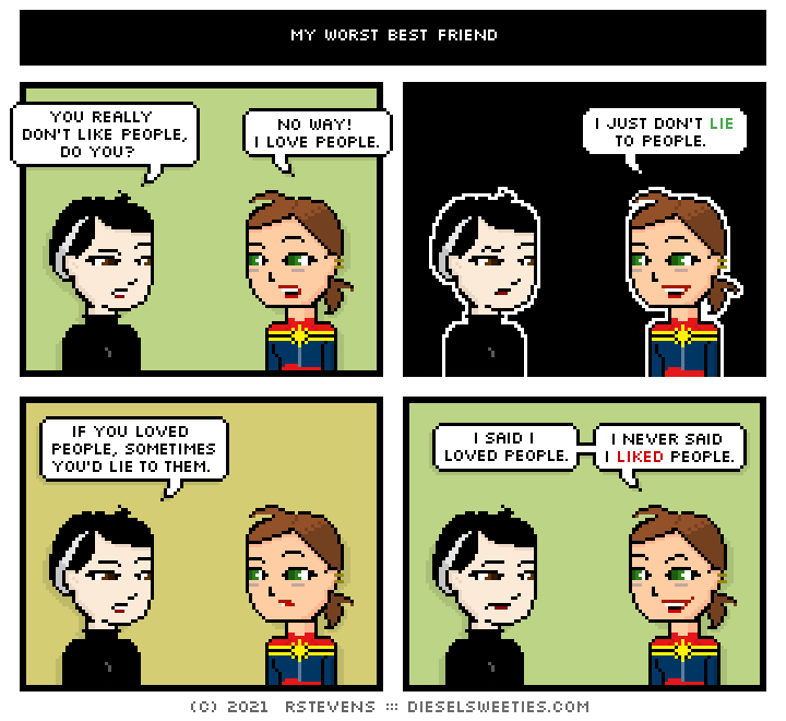 this is a diesel sweeties comic strip