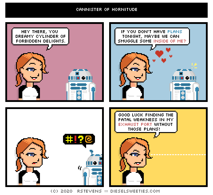 this is a diesel sweeties comic strip