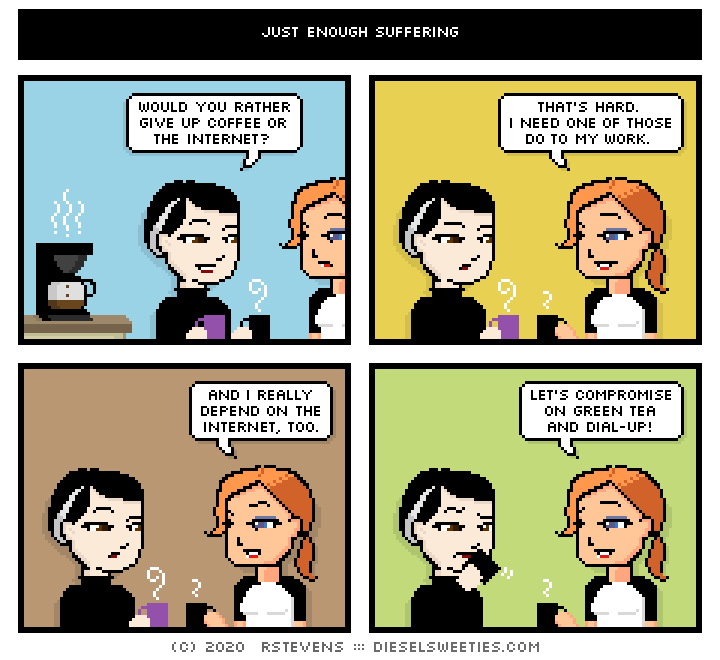 this is a diesel sweeties comic strip